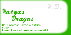 matyas dragus business card